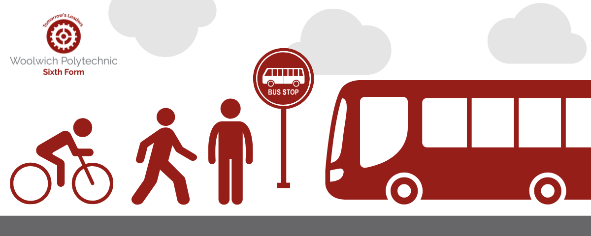 vectors of a bus, a person, a person walking and a person on a bike